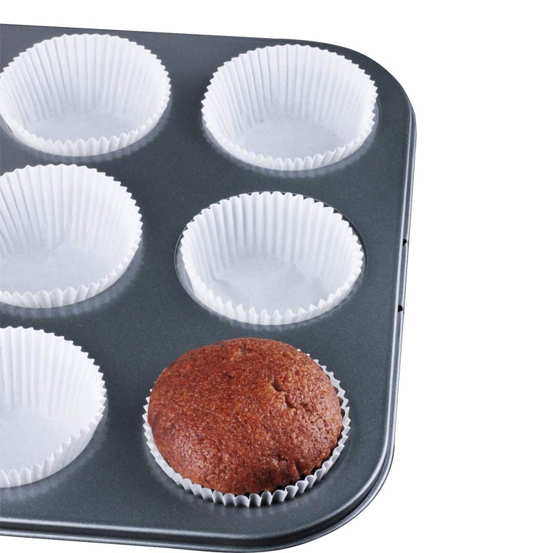 Caperci Standard White Cupcake Liners 500 Count, No Smell, Food Grade & Grease-Proof Baking Cups Paper - Image 3